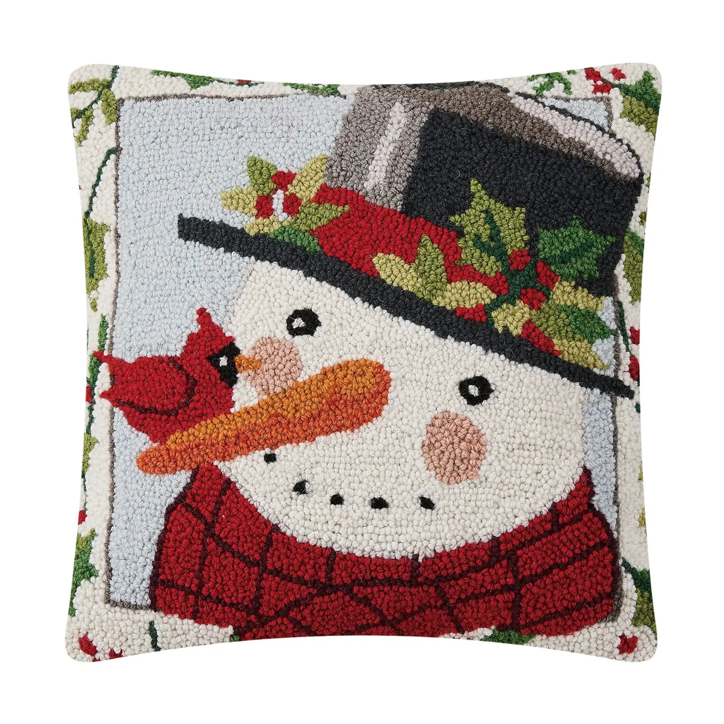 Peking Handicraft Snowman Head Hook Pillow - Susan Winget