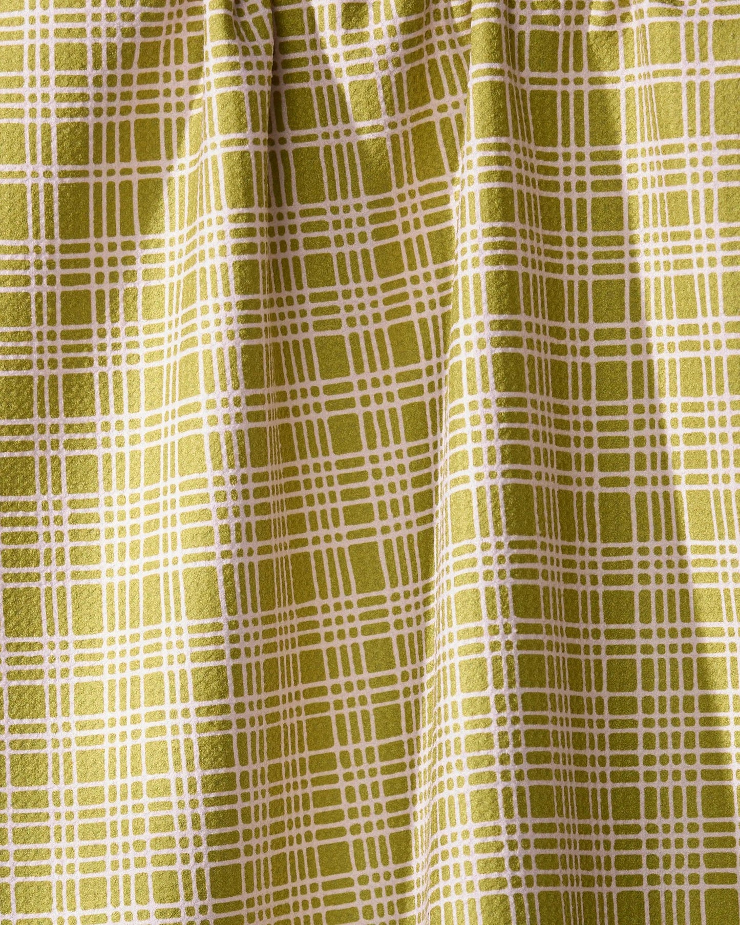 Geometry Orchard Plaid Green Tea Towel