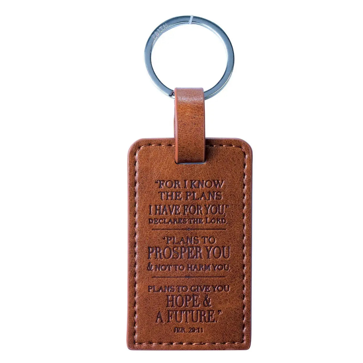 Christian Art Keychain I Know the Plans Jer. 29:11