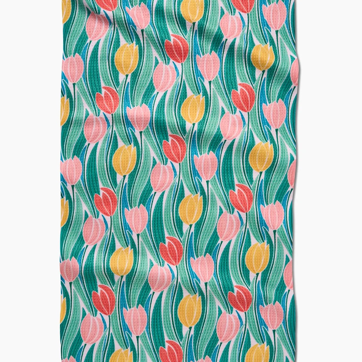 Geometry Tranquil Tulips Tea Towel