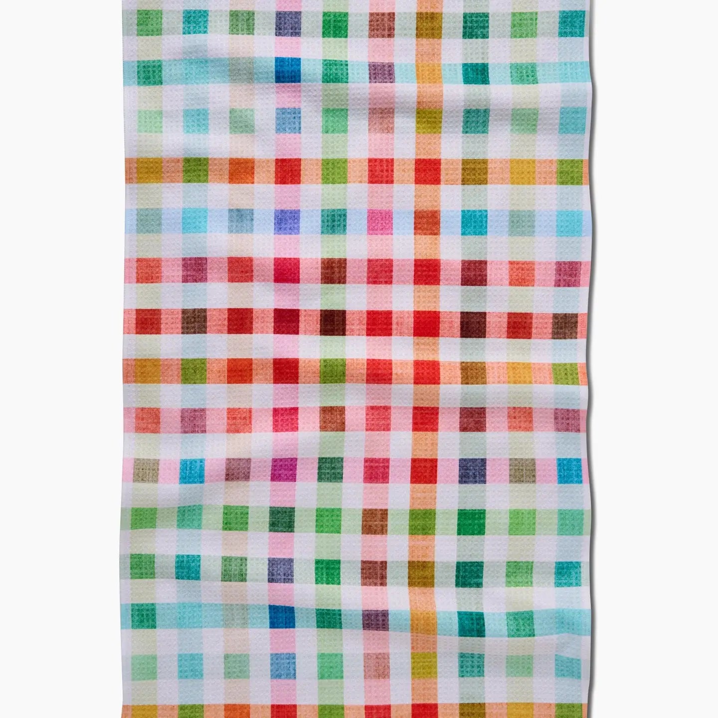Geometry Woven Spring Plaid Tea Towel