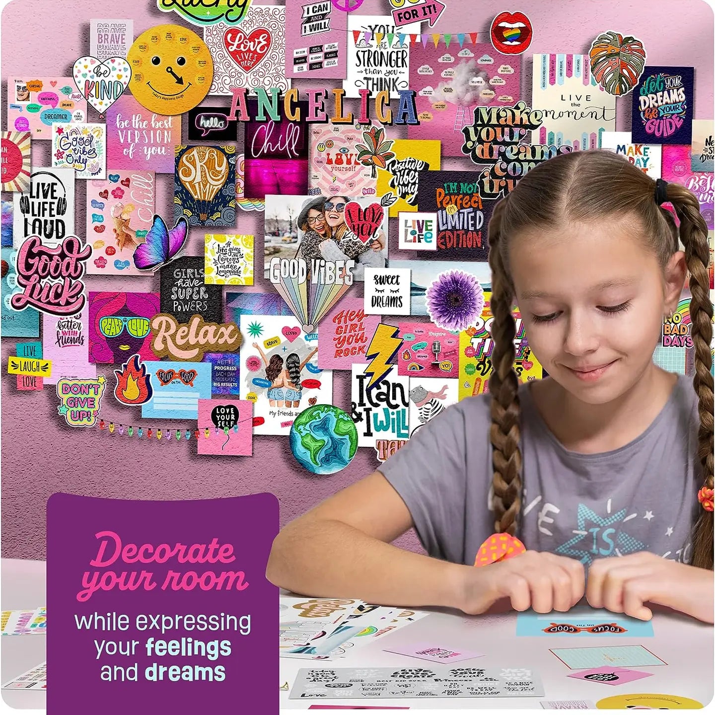 Dan & Darci Diy Wall Collage Kit For Teen & Tween Girls