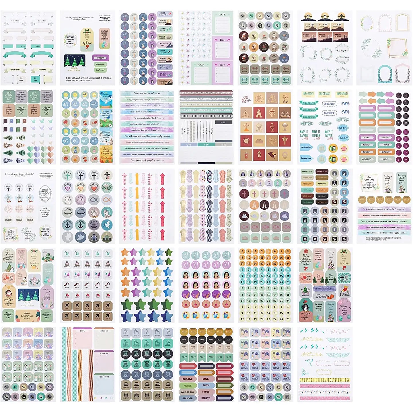 Mr. Pen Christian Journaling Stickers - 31 Sheets