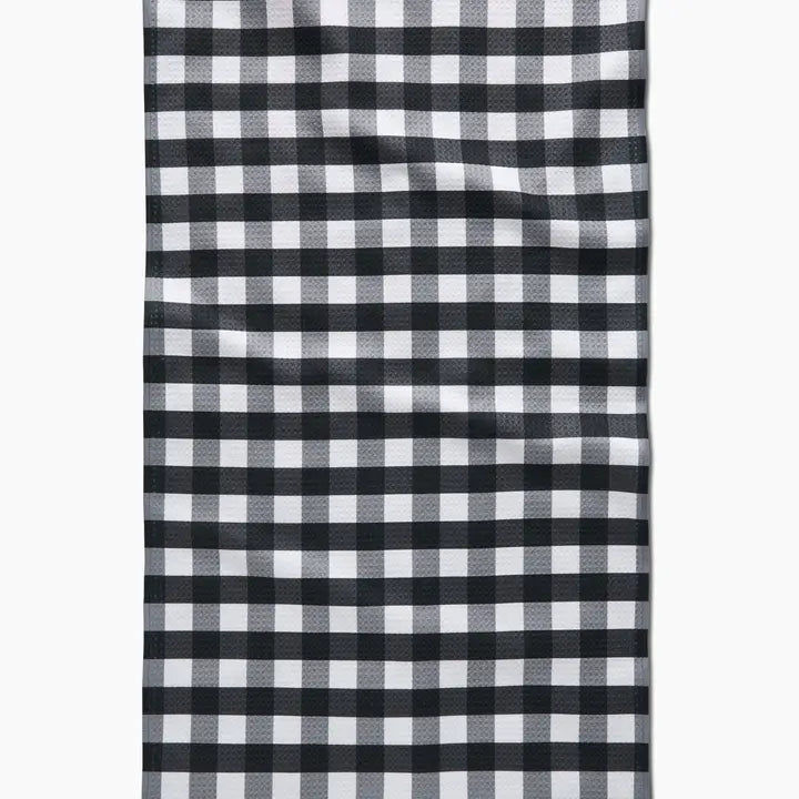 Geometry Midnight Flannel Tea Towel