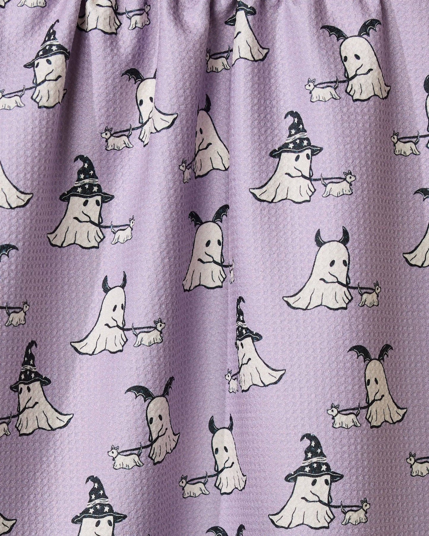 Geometry Spooky Ghost Walk Tea Towel