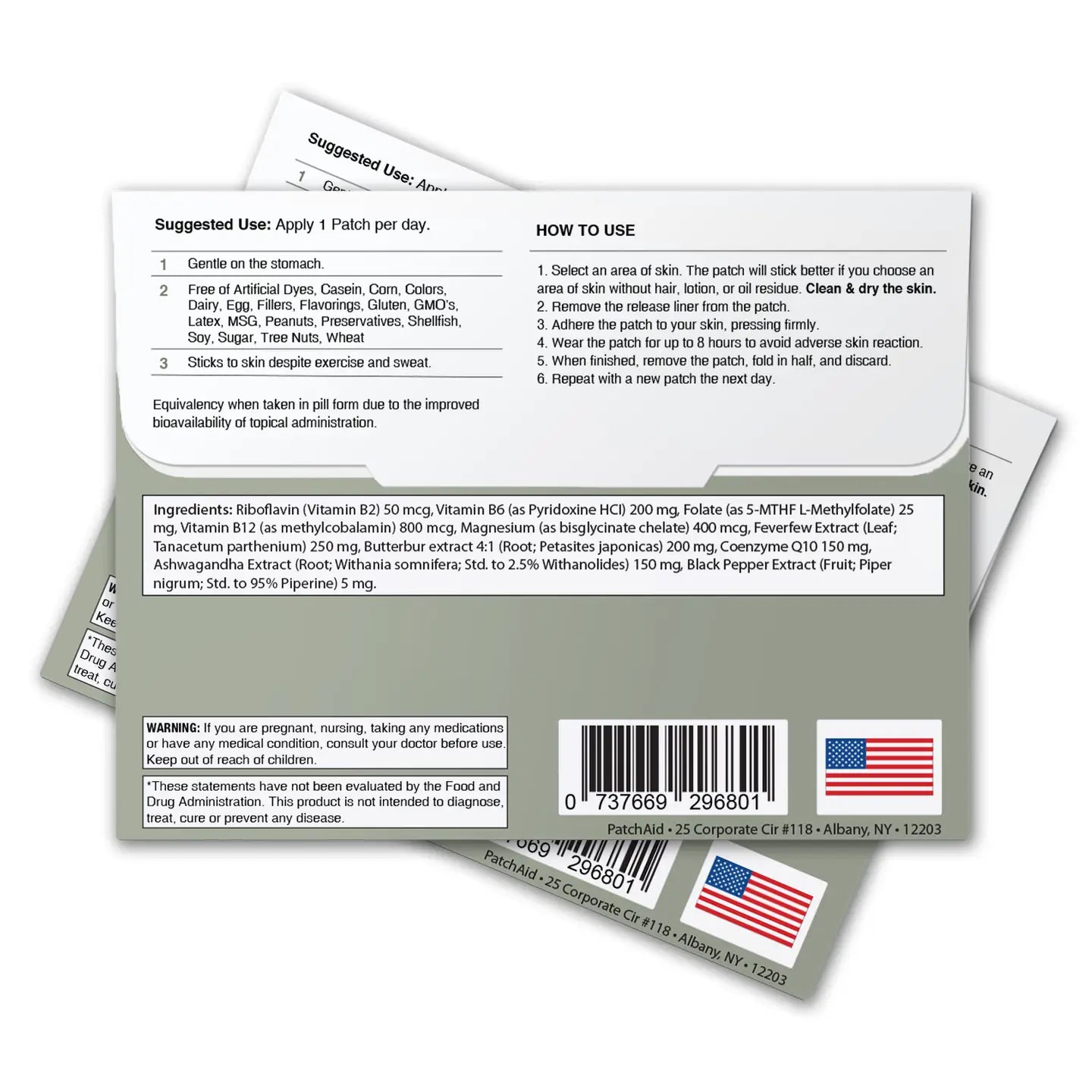 PatchAid Migraine Relief Patch - Headache Relief & Relaxation Support