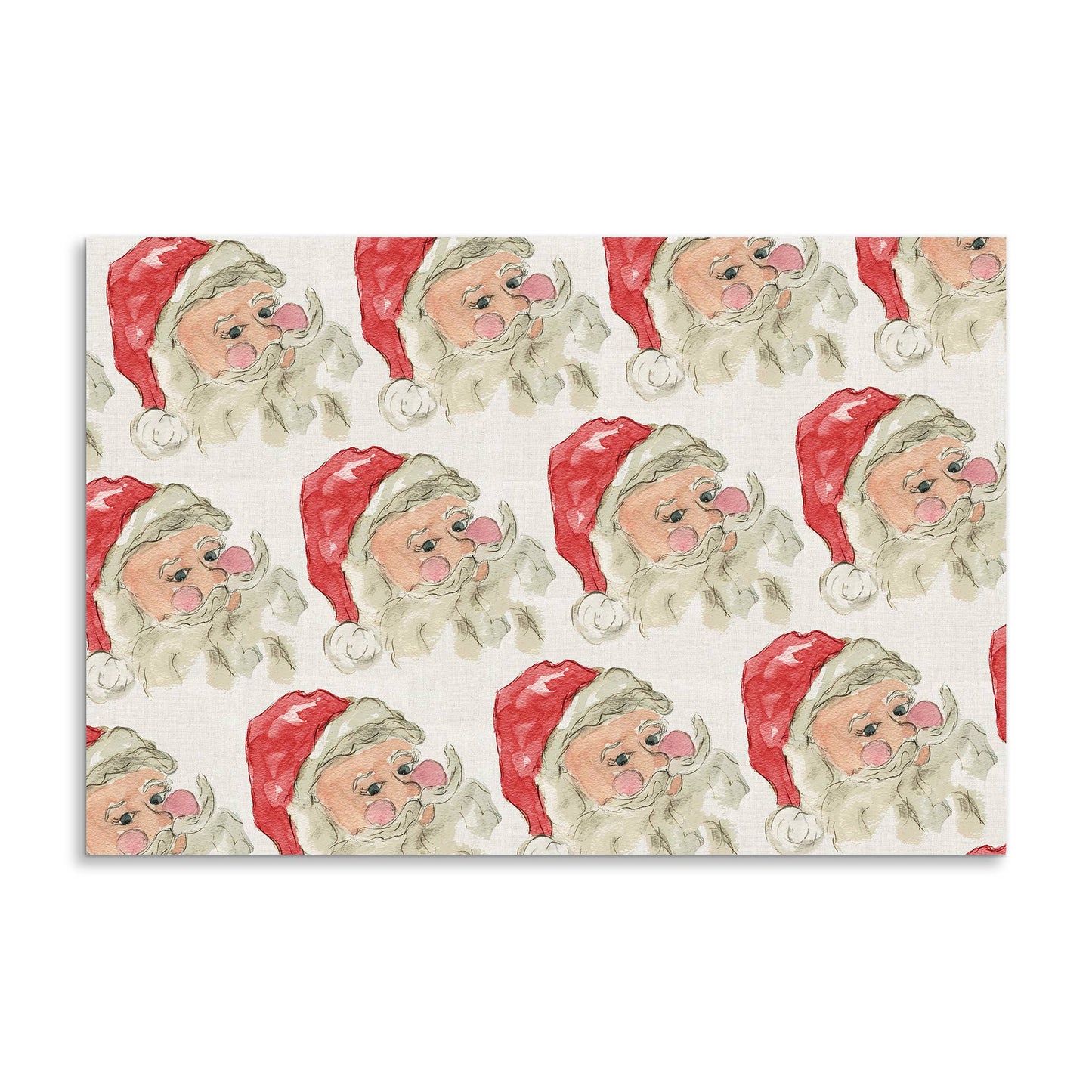 French Graffiti Santa with Red Hat Paper Placemats
