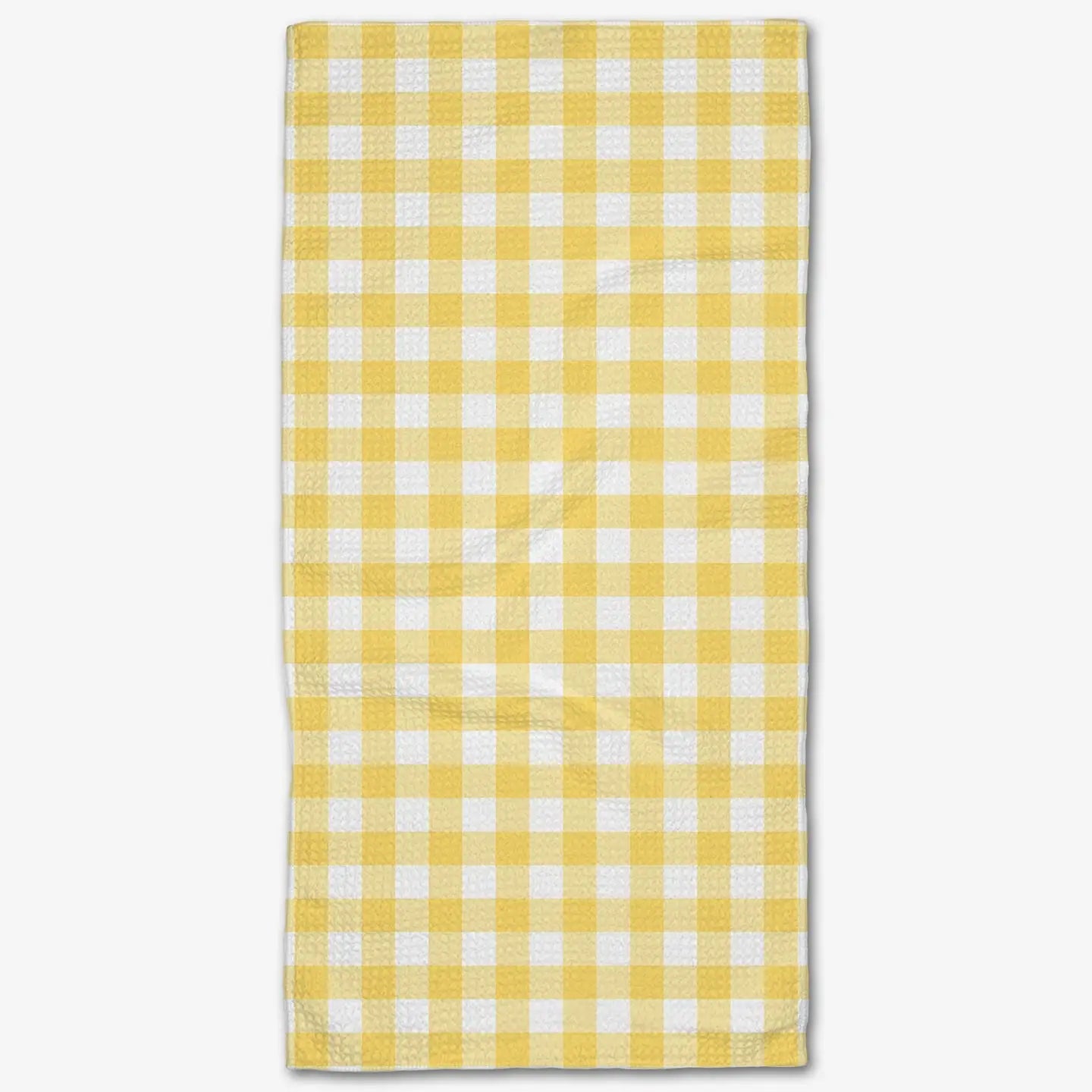 Geometry Lemon Gingham Bar Towel