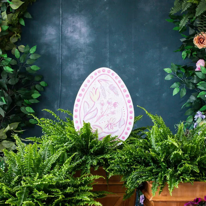 Songbird Grove Pink Chinoiserie Easter Egg - Small