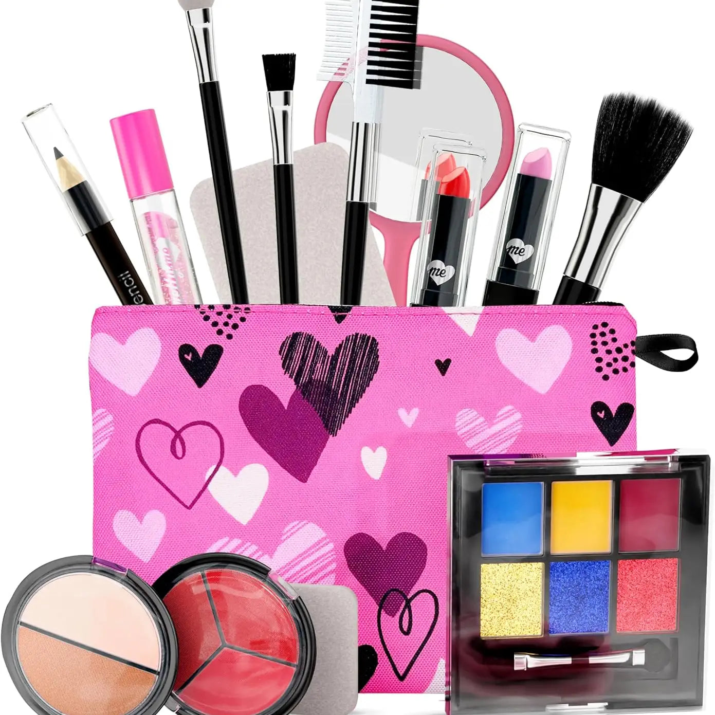 Dan & Darci Makeup Set For Kids - Real Make Up Kit Safe For Little Girls