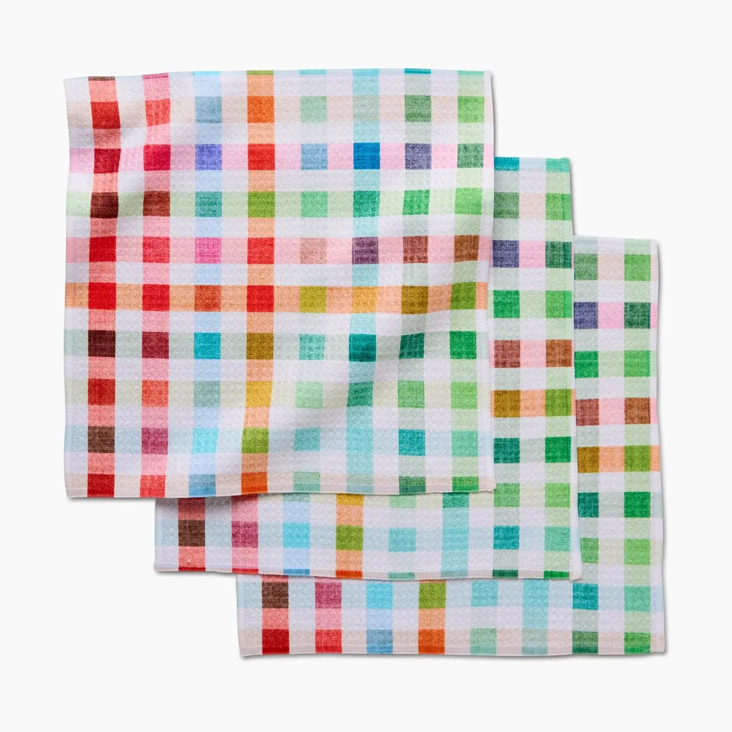 Geometry Woven Spring Plaid Dishcloth Set