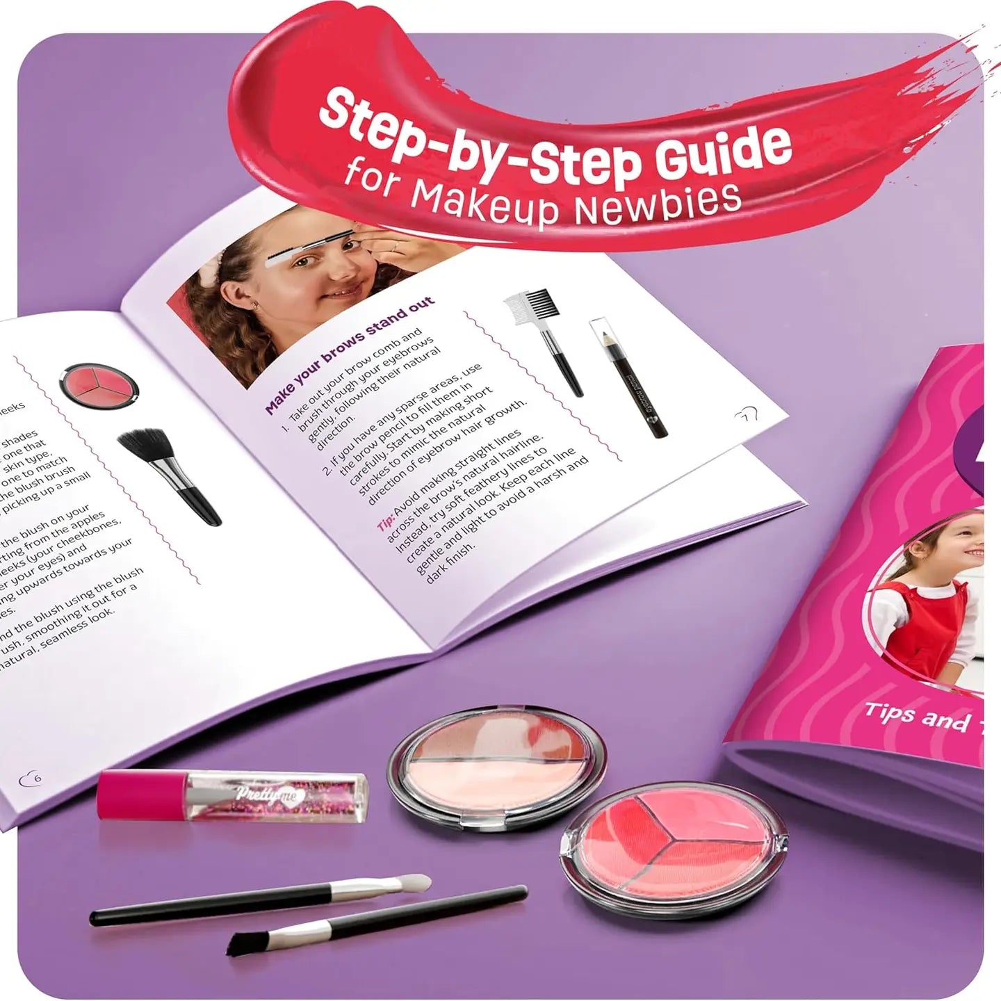 Dan & Darci Makeup Set For Kids - Real Make Up Kit Safe For Little Girls