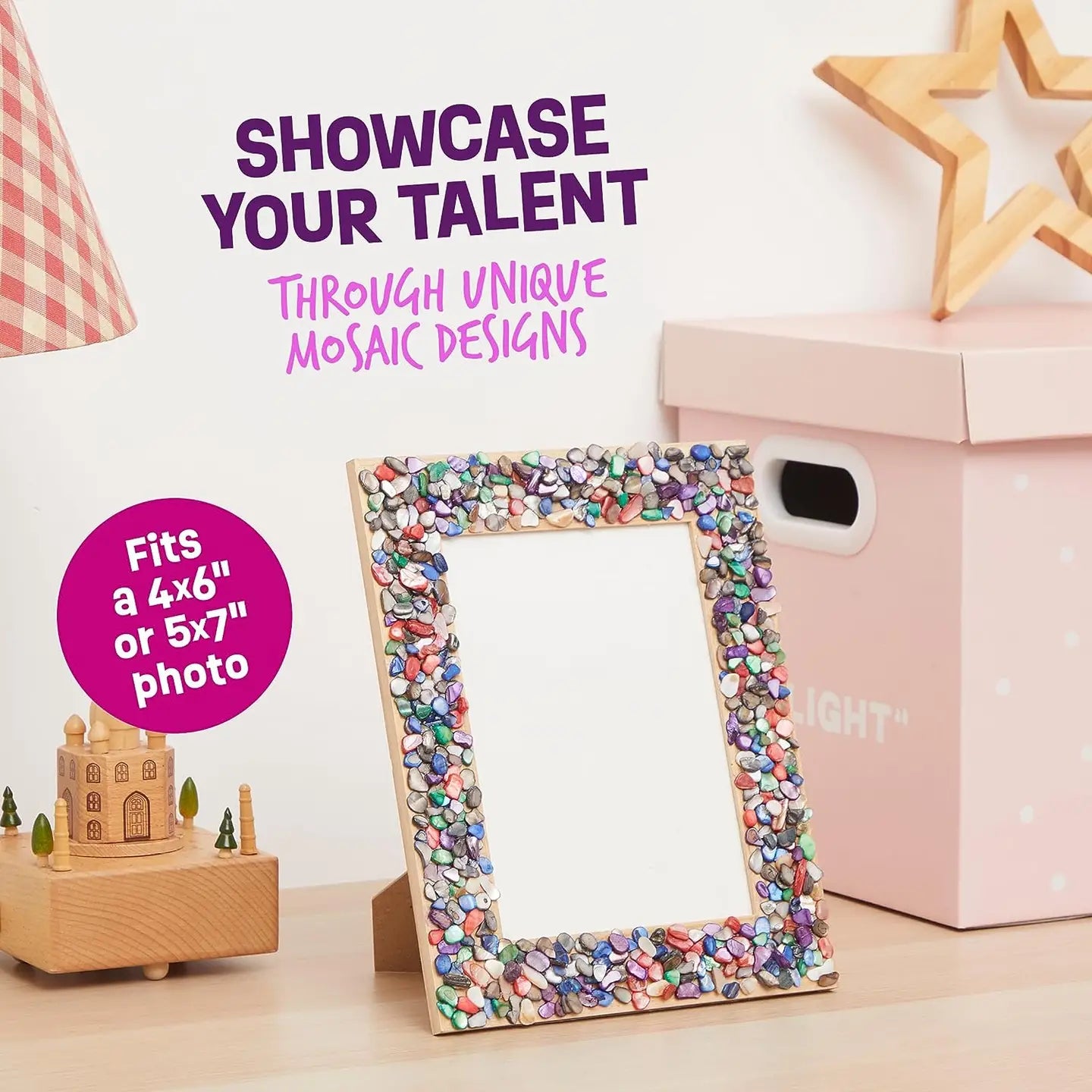 Dan & Darci Diy Mosaic Picture Frame Kit For Kids