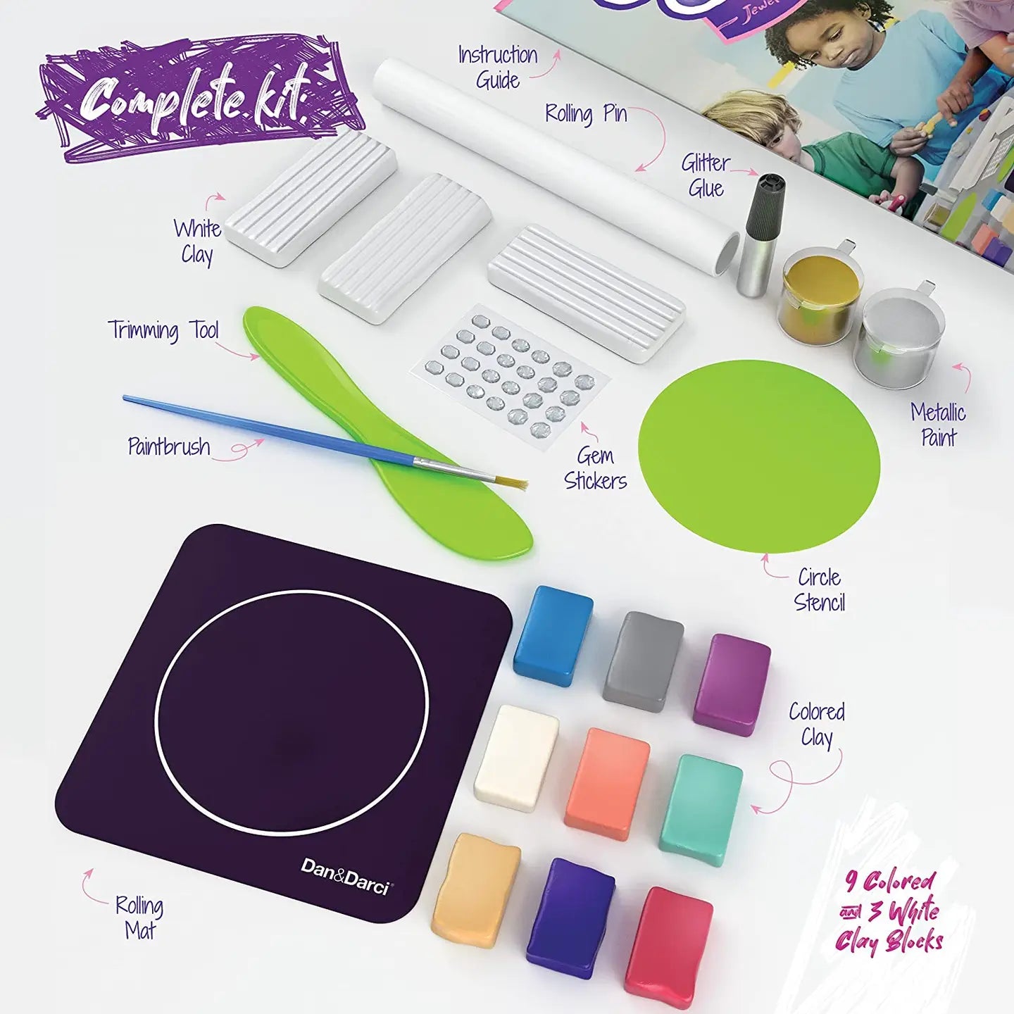 Dan & Darci Craft 'n Clay - Jewelry Dish Making Kit For Kids