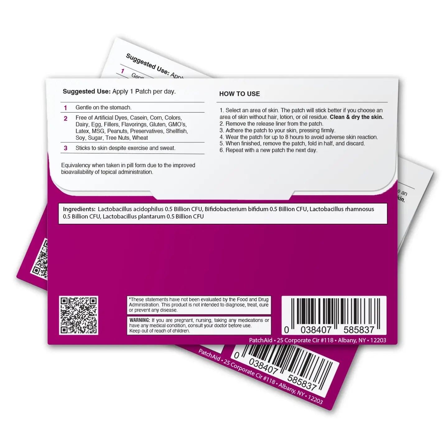 PatchAid Kids Probiotic Patch - Daily Digestive Health & Immunity