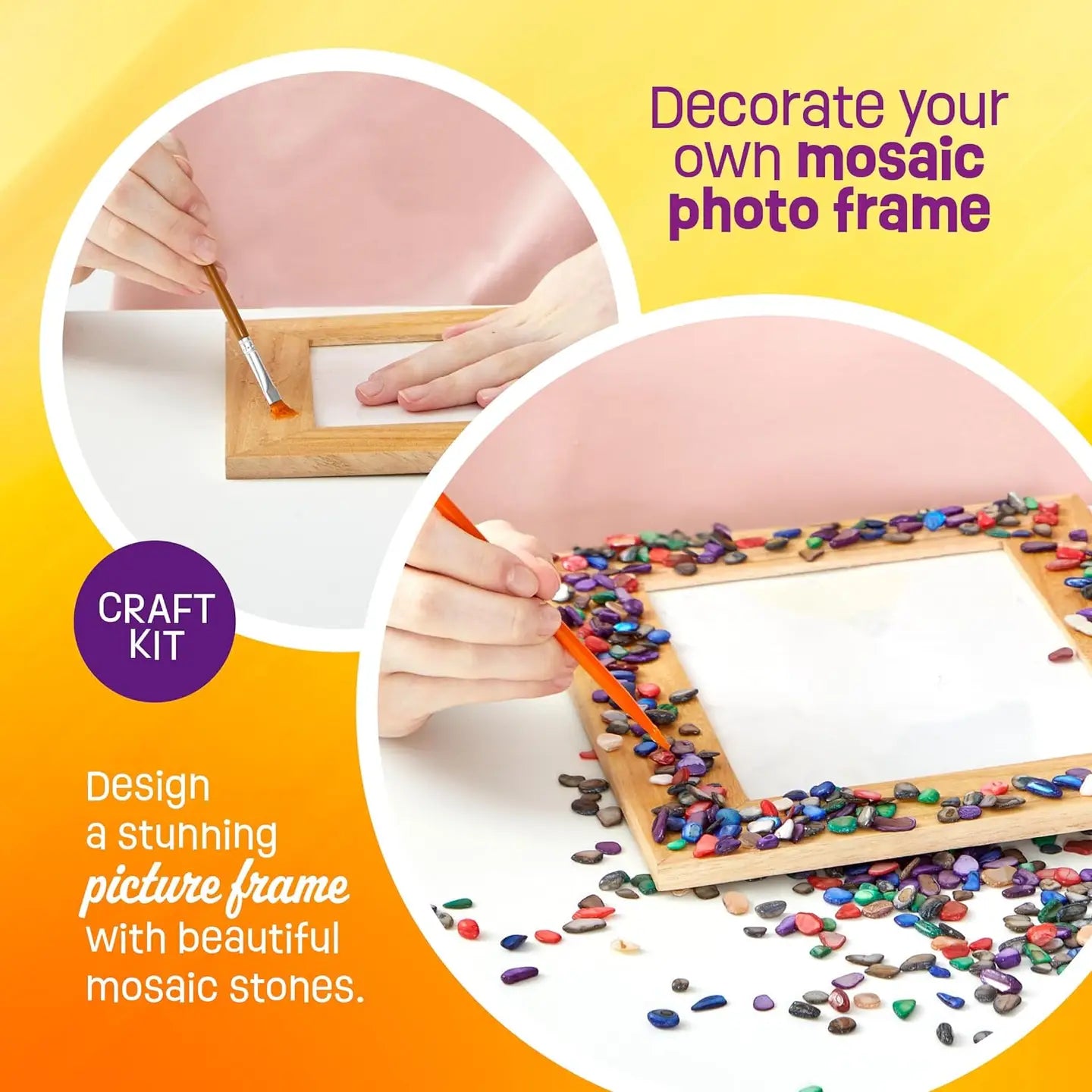 Dan & Darci Diy Mosaic Picture Frame Kit For Kids