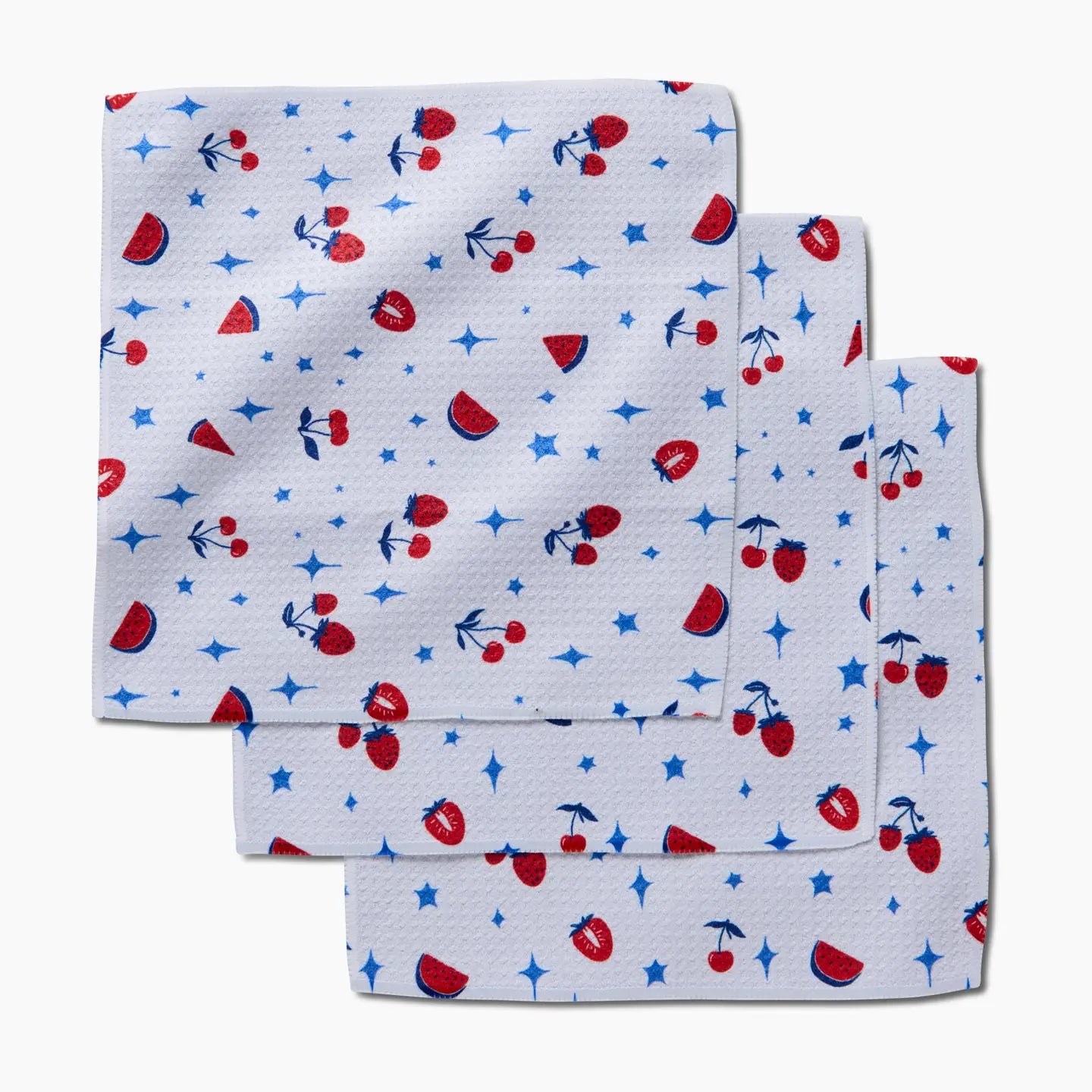 Geometry Fruit Sparkle Toss Dishcloth Set