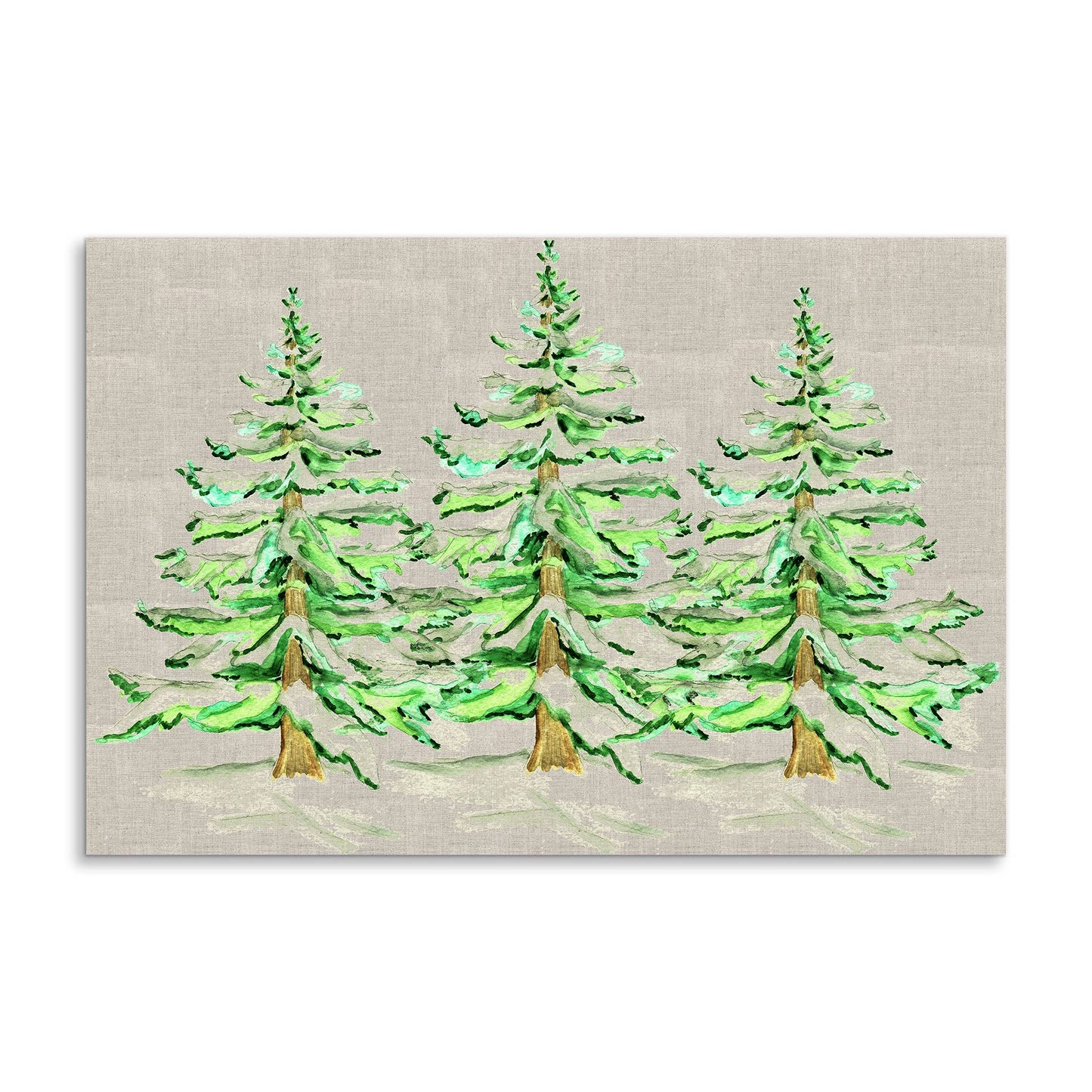 French Graffiti Wintery Trees Natural Paper Placemats