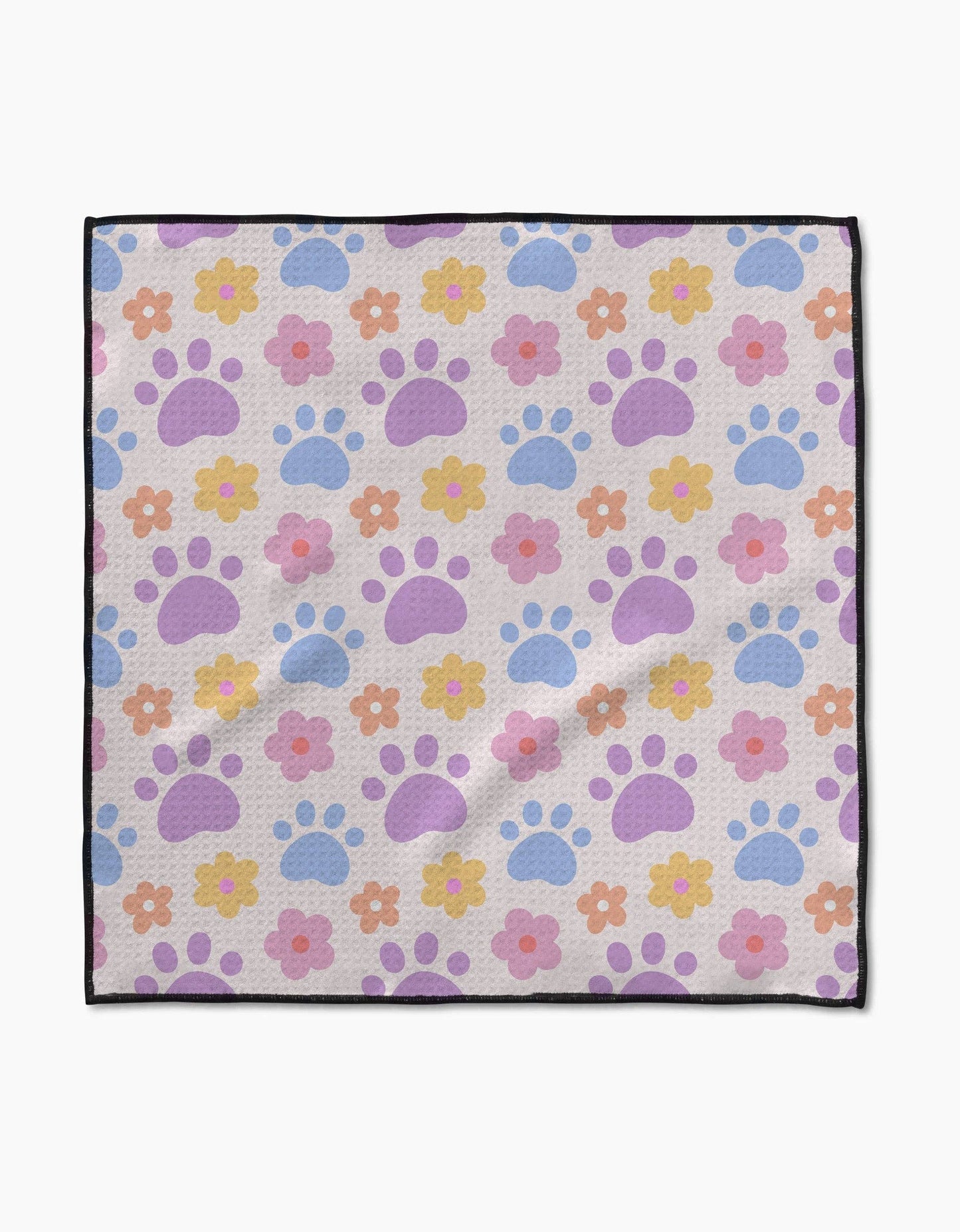 Geometry Paws and Daisies Paw Towel