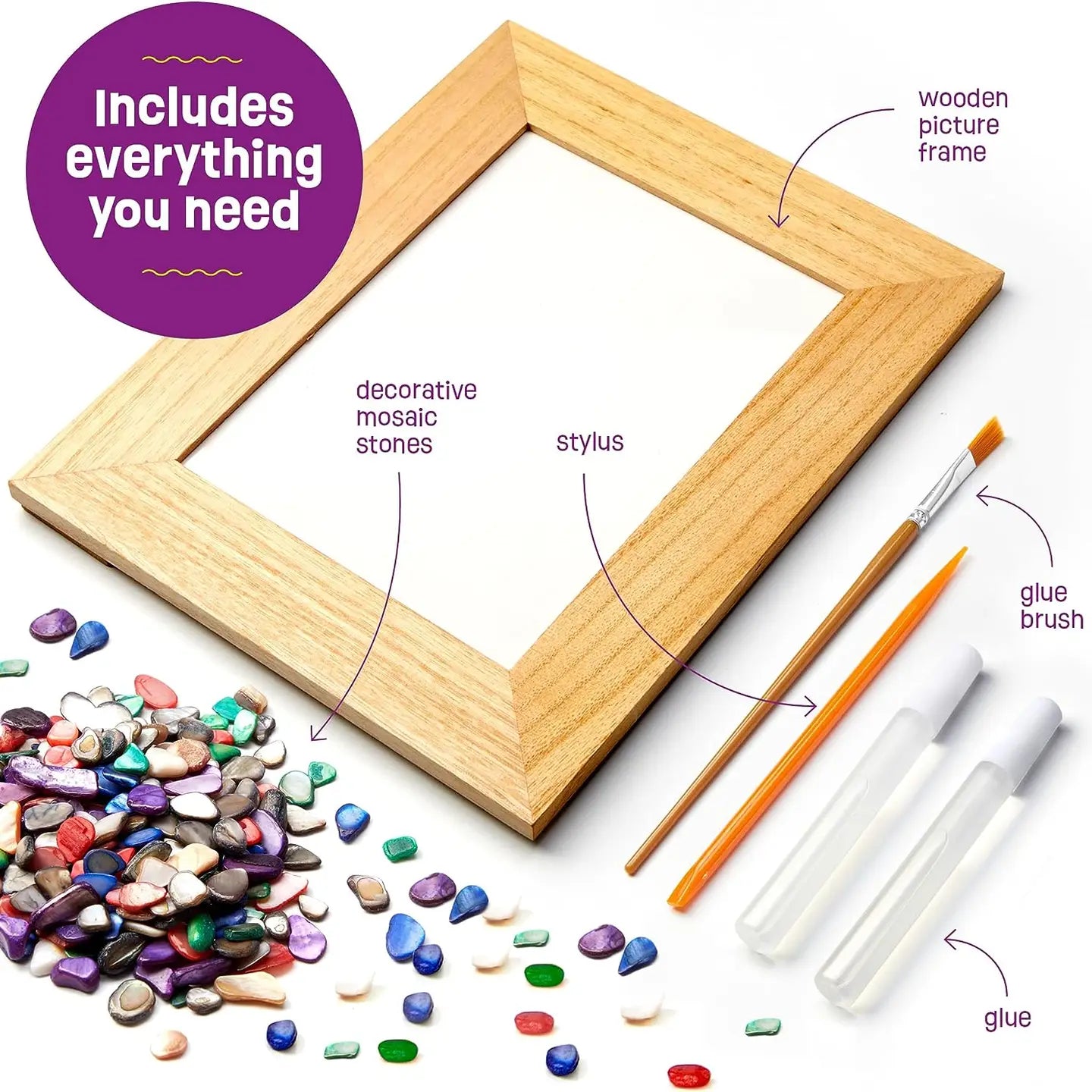 Dan & Darci Diy Mosaic Picture Frame Kit For Kids