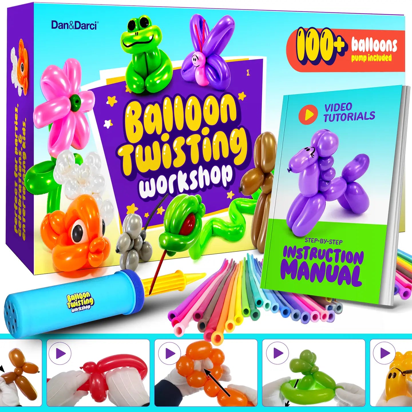 Dan & Darci Balloon Animal Twisting Kit For Kids