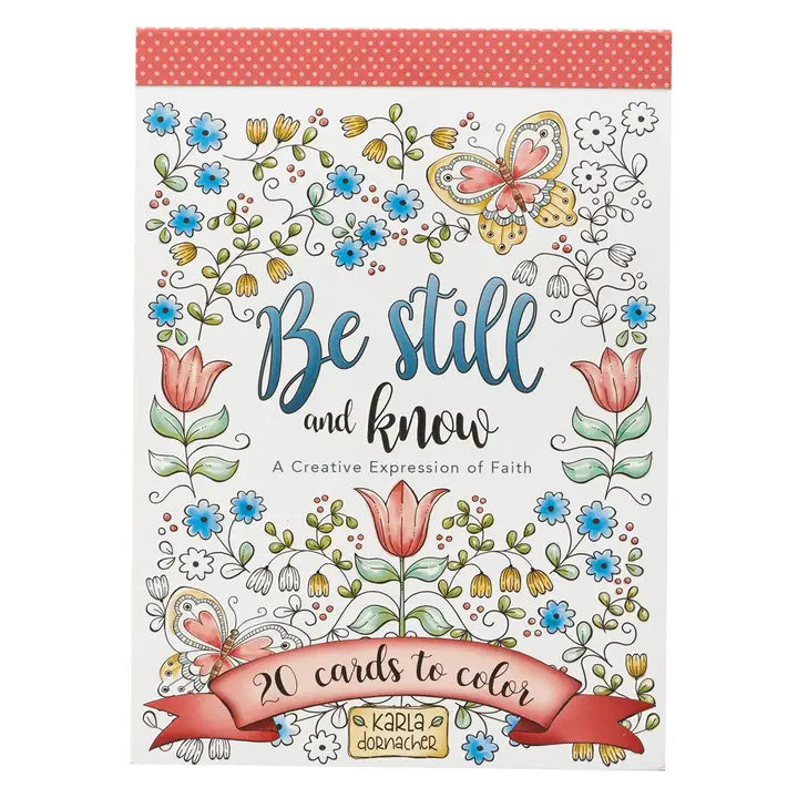 Christian Art Gifts Coloring Cards Be Still and Know