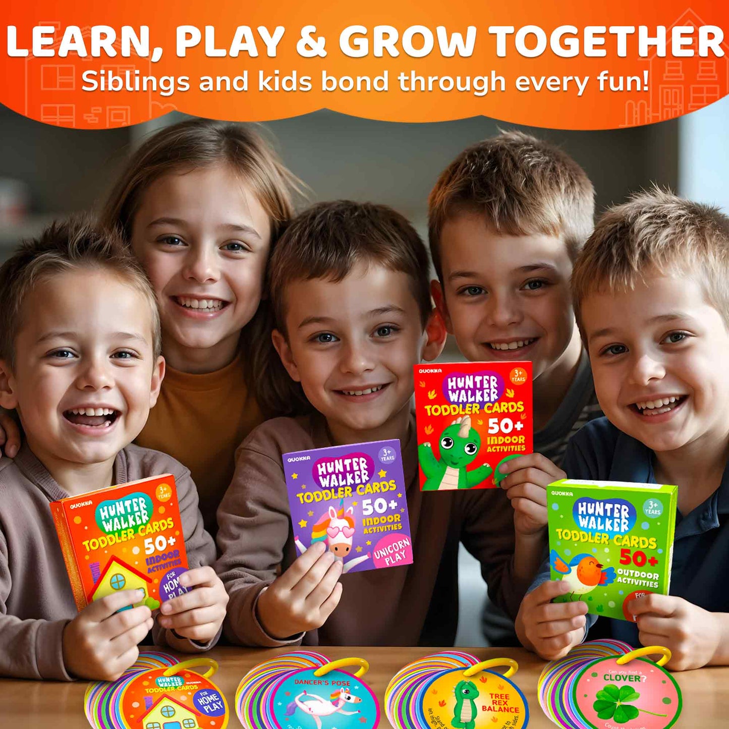 Quokka Scavenger Hunt Game for Kids - 50 Cards Activities Indoor