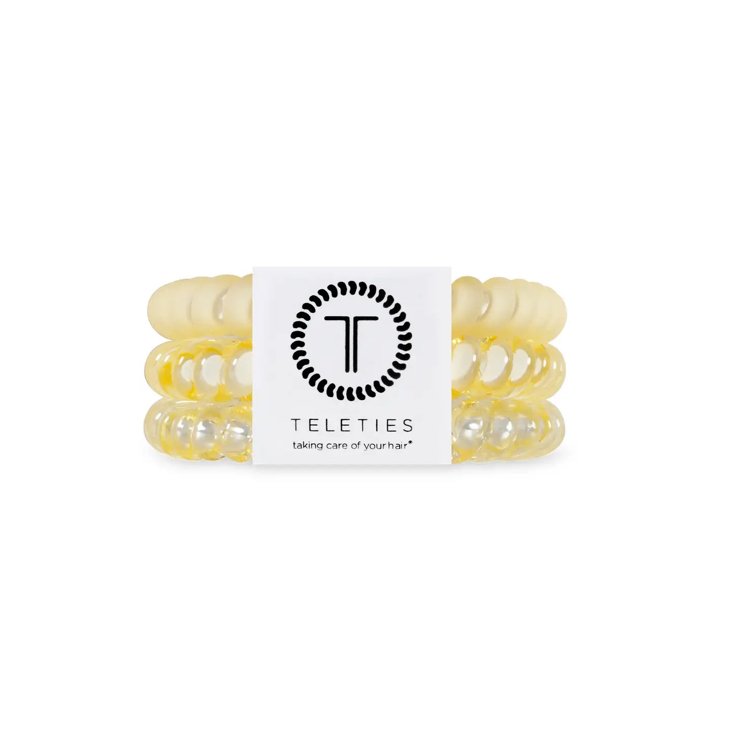 Teleties Spiral Hair Coils | Small | Butter Yellow Hair Ties