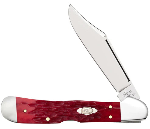 Case Knife Peach Seed Jig Dark Red Bone CS CopperLock® 31946