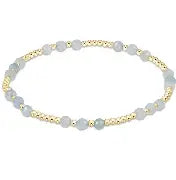 enewton | Gold Joy 3mm Gemstone Bead Bracelet | Aquamarine