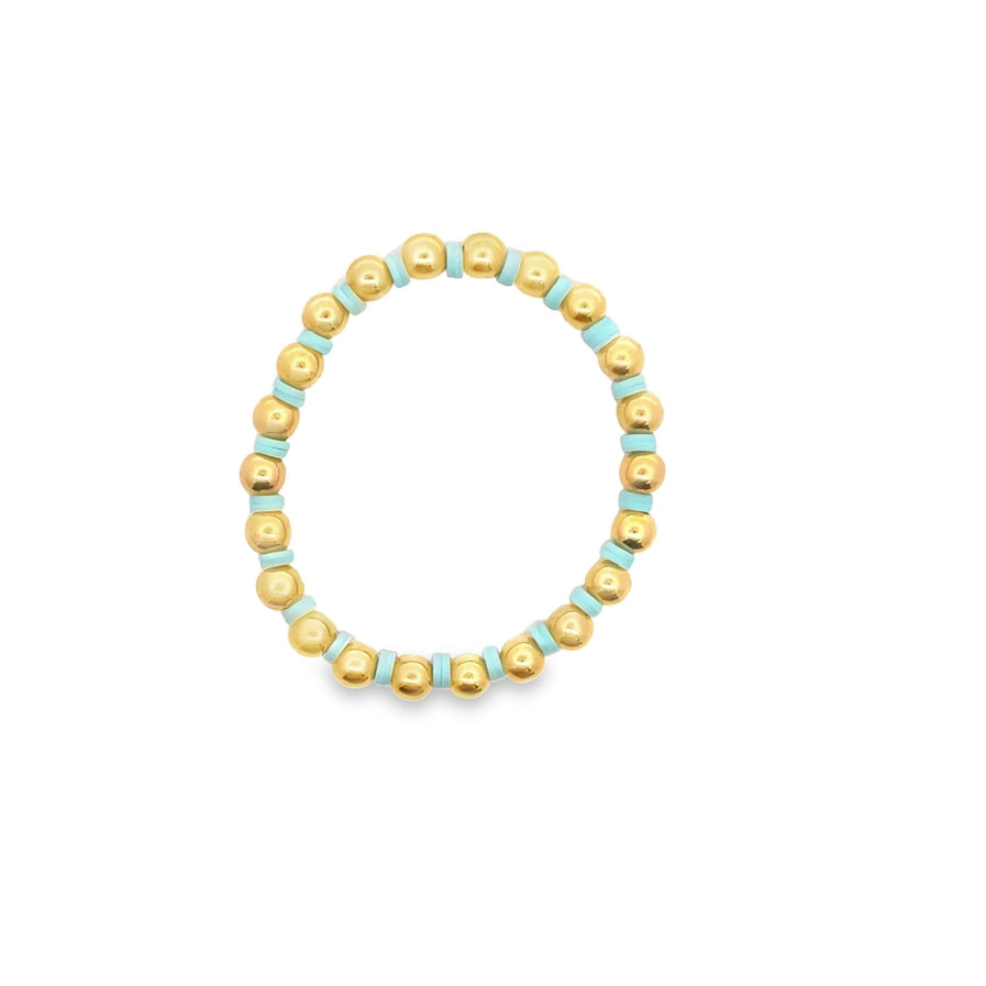 MIA Jewelry 5mm Gold Bead Colorful Bracelet | Mint