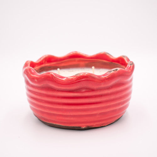 Swan Creek Pumpkin Caramel Drizzle Ruffled Bowl Candle 17OZ