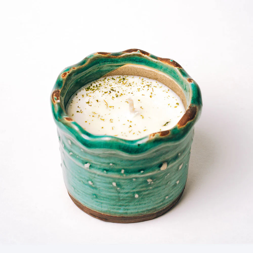 Swan Creek Bonfire Ruffled Pot Candle 9OZ