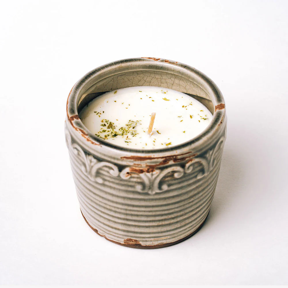 Swan Creek Silver Spruce & Cedar Tips Vintage Pot Candle 8.5OZ