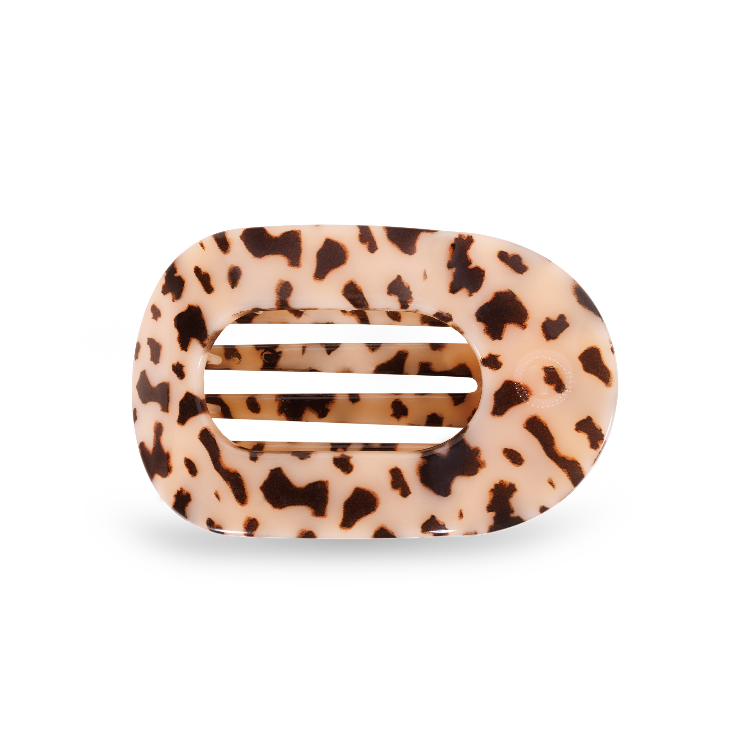 Teleties | Flat Round Hair Clip | Medium | Blonde Tortoise