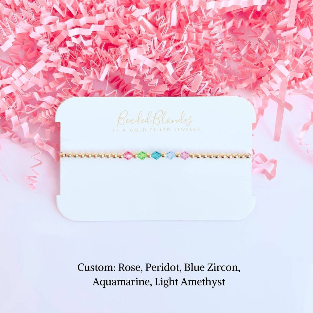 Birthstone Swarovski Bracelet Collection (Pack of 12): Standard 6.75 inch
