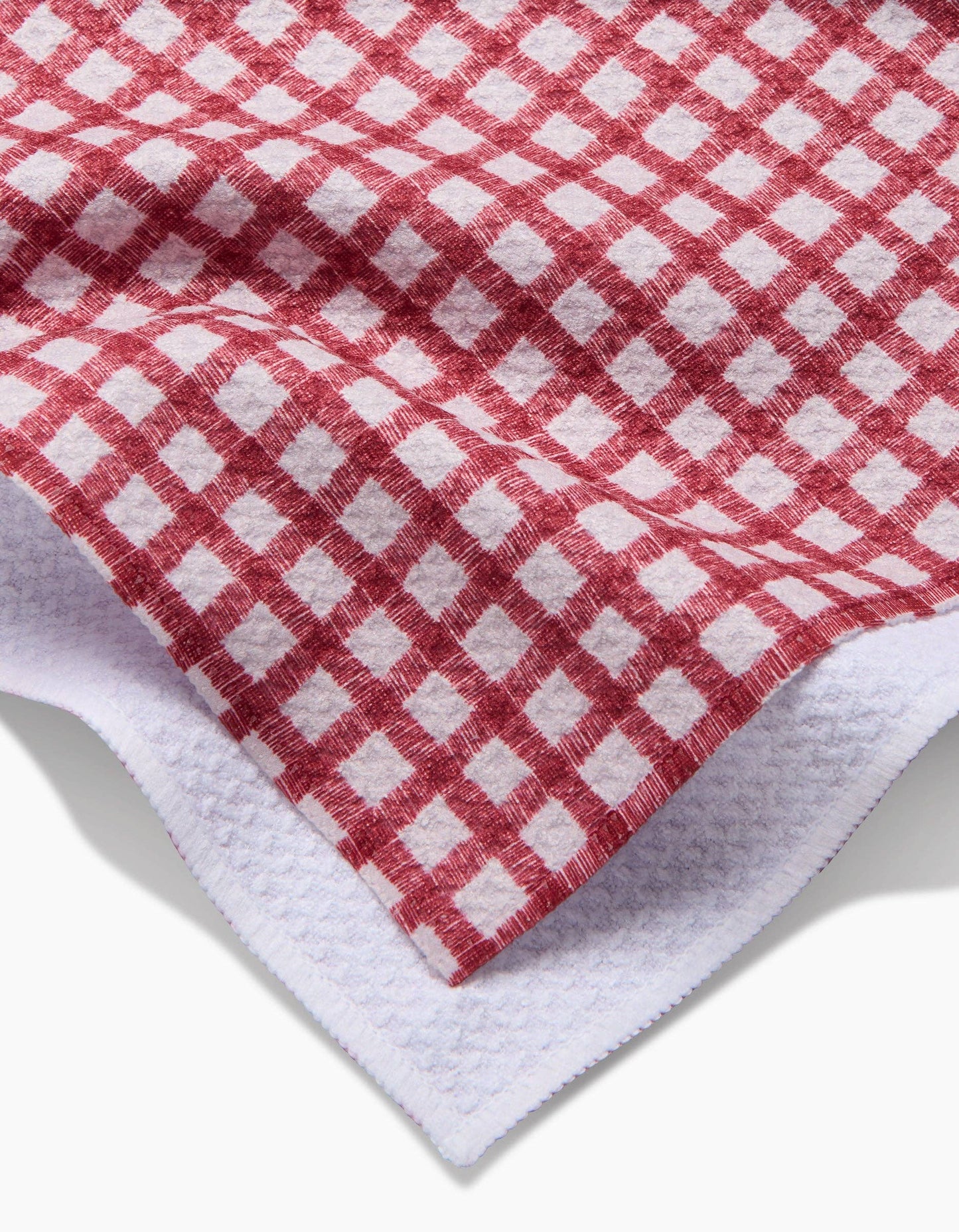 Geometry | Tea Towel | Fireside Plaid Red