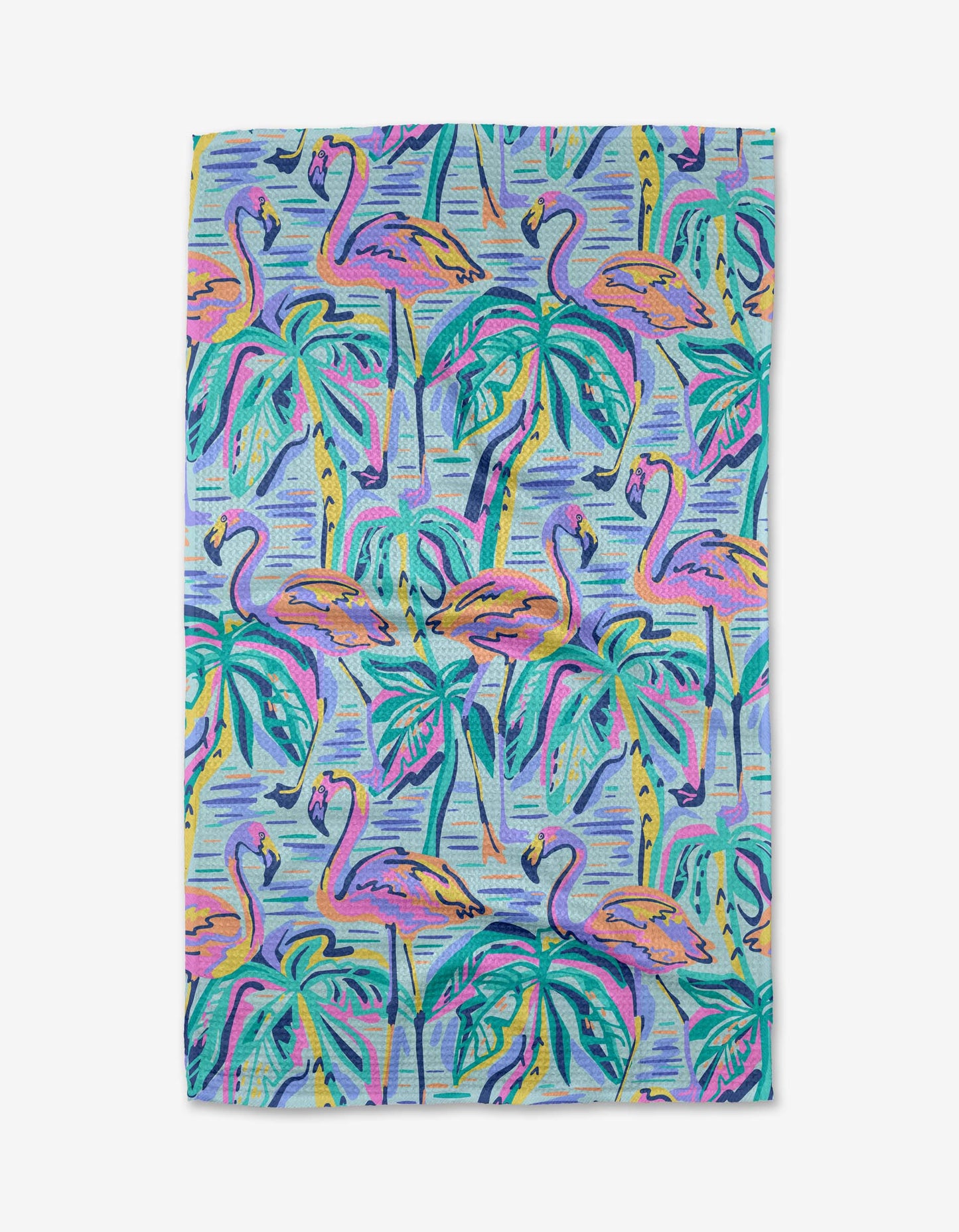 Geometry | Tea Towel | Pink Flamingo