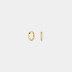 Dainty Gold Star Huggie Hoop Earrings in 925 Sterling Silver: Gold/Blue