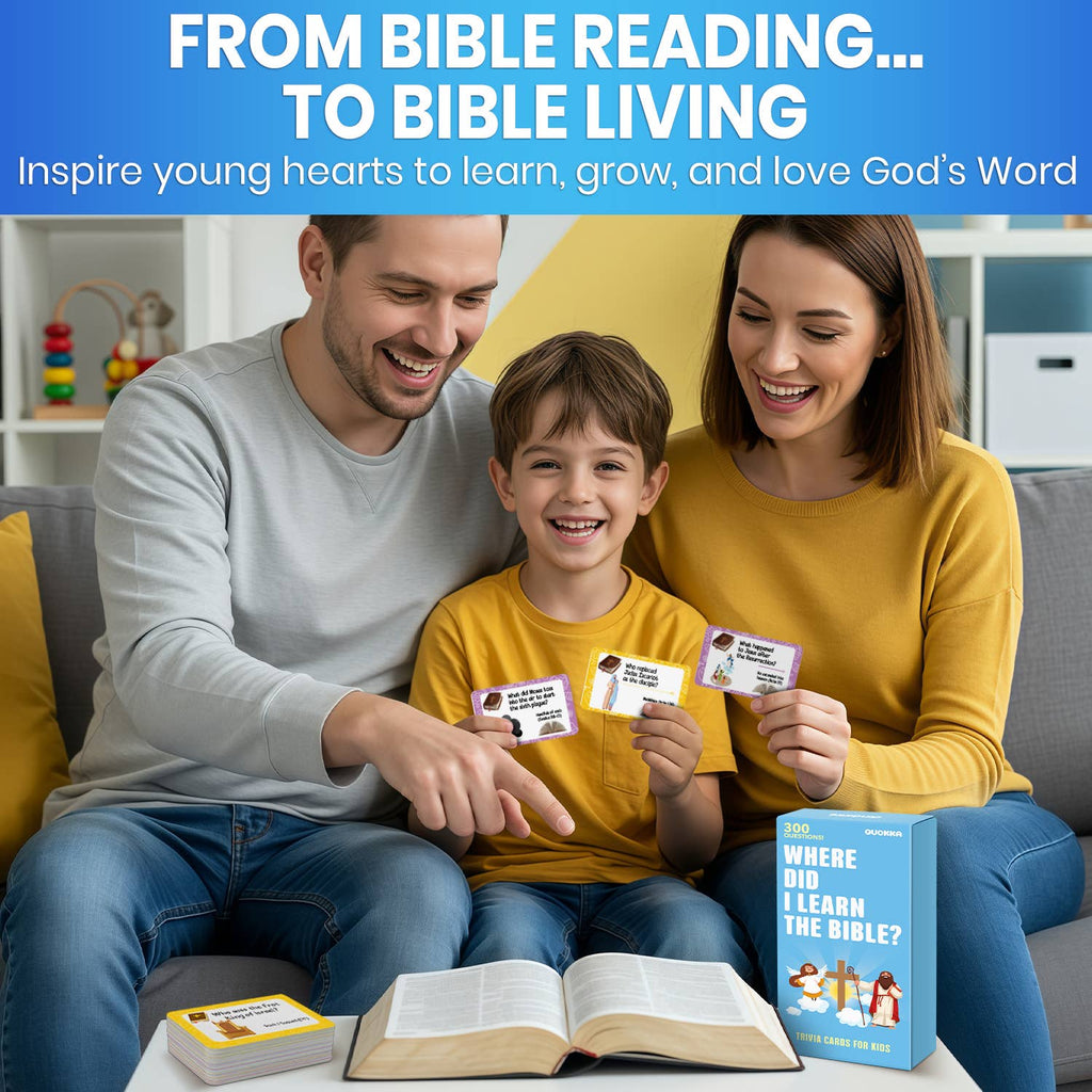 Quokka Bible Trivia Game - 300 Engaging Questions for Kids & Families