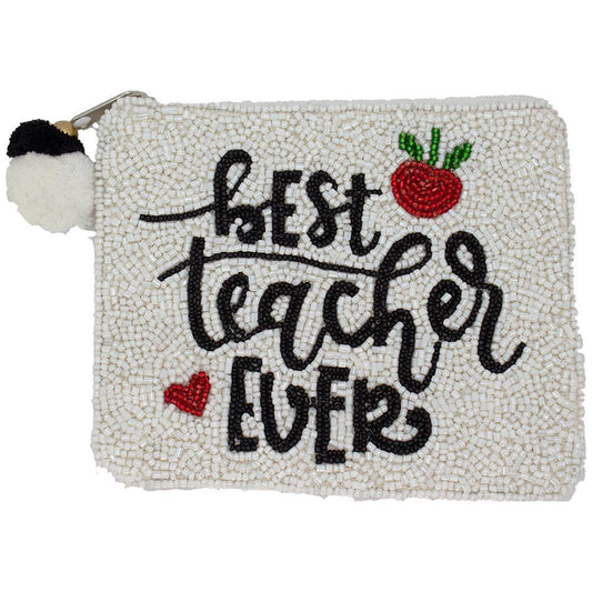 Pizzazz Inc. Best Teacher Ever Coin Purse