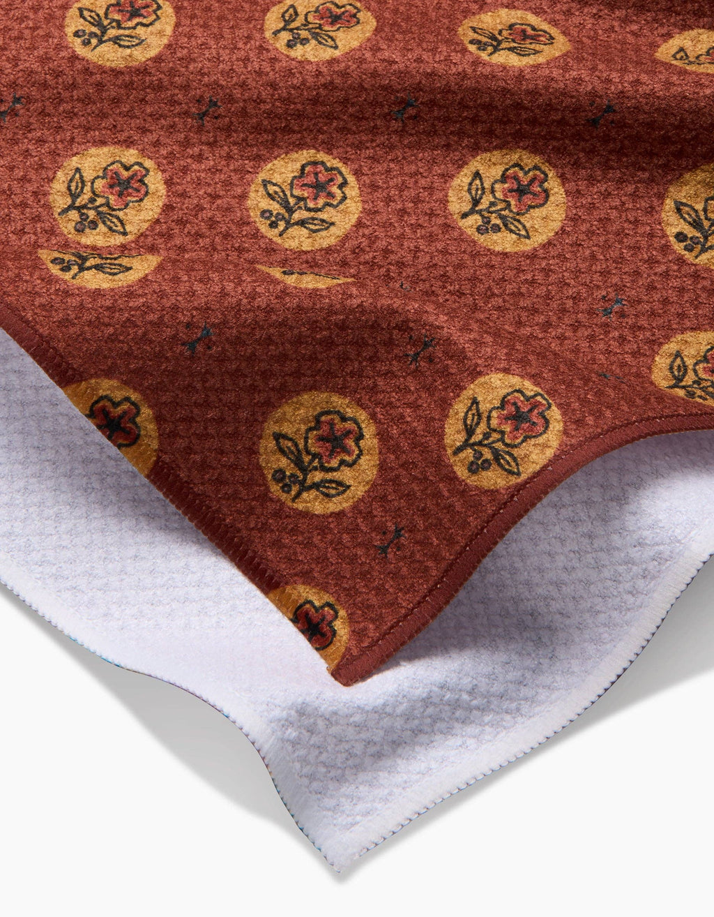 Geometry | Tea Towel | Artisanal Floral Orange