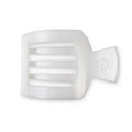 Teleties | Square Flat Hair Clip | Medium | Coconut White