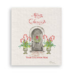 French Graffiti Merry Christmas Paducah Tea Towel