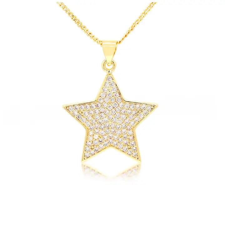 Savvy Bling | Necklace | Star Pavé 18K