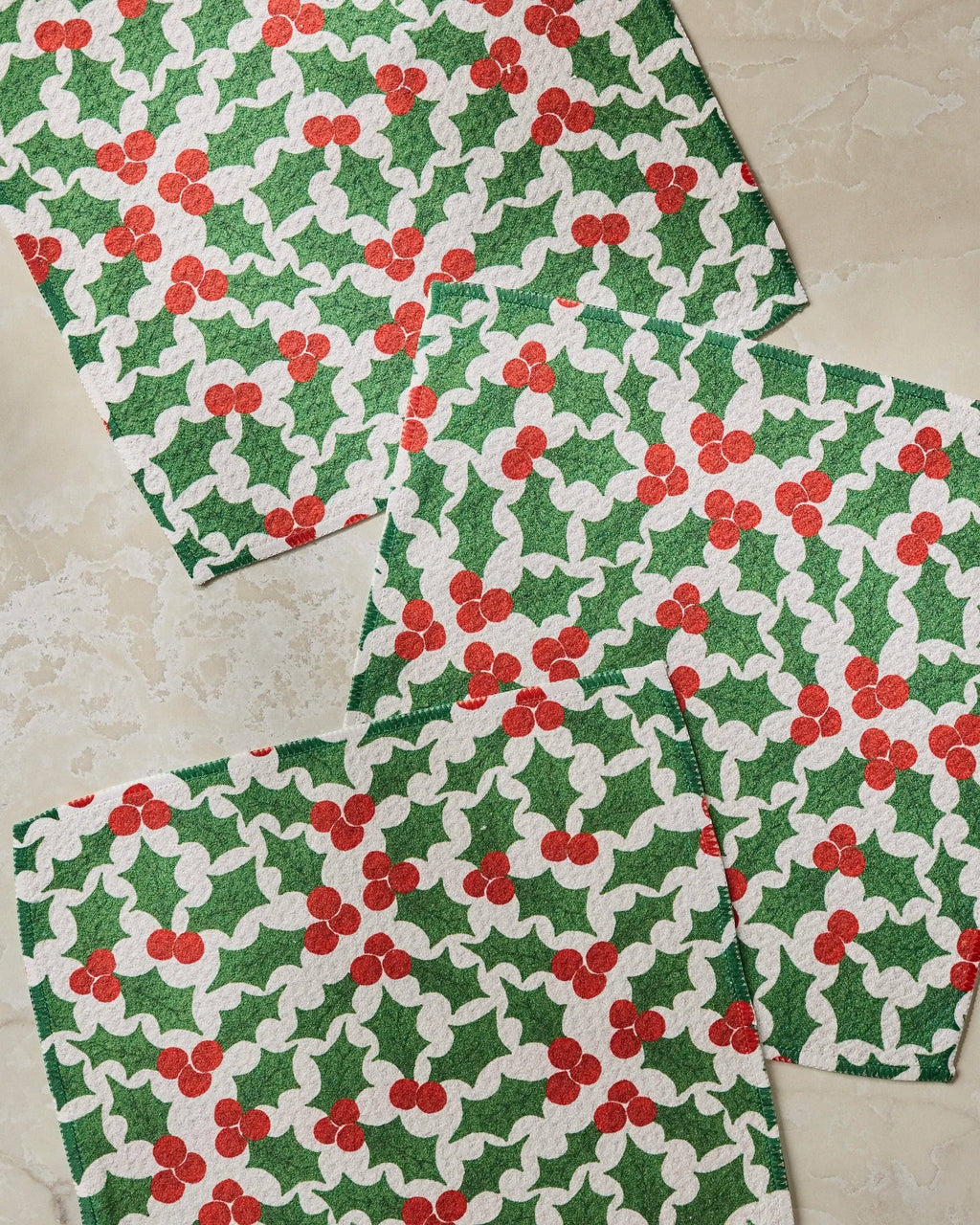 Geometry | Dishcloth Set | Festive Holly