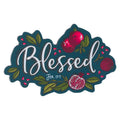 Christian Art Gifts | Magnet | Dark Blue Pomegranates Blessed Jer. 17:7