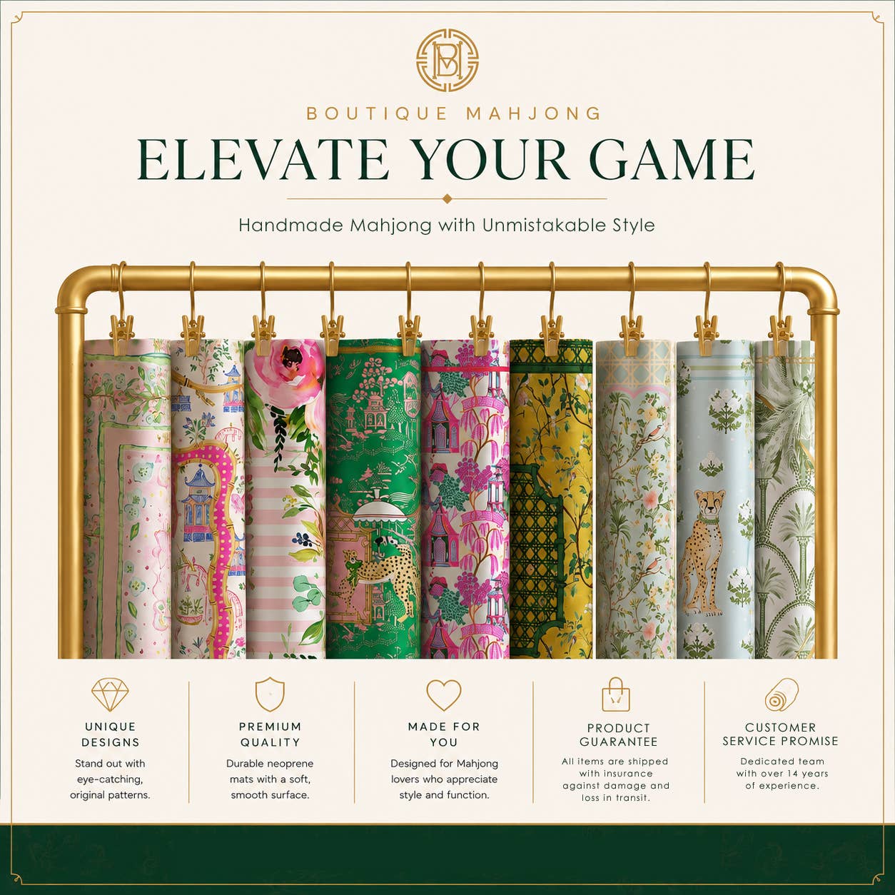 Boutique Monogram | Mahjong Mat | Betty