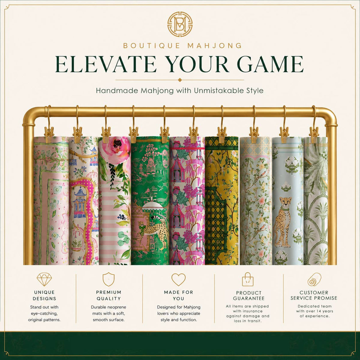 Boutique Monogram | Mahjong Mat | Brynn