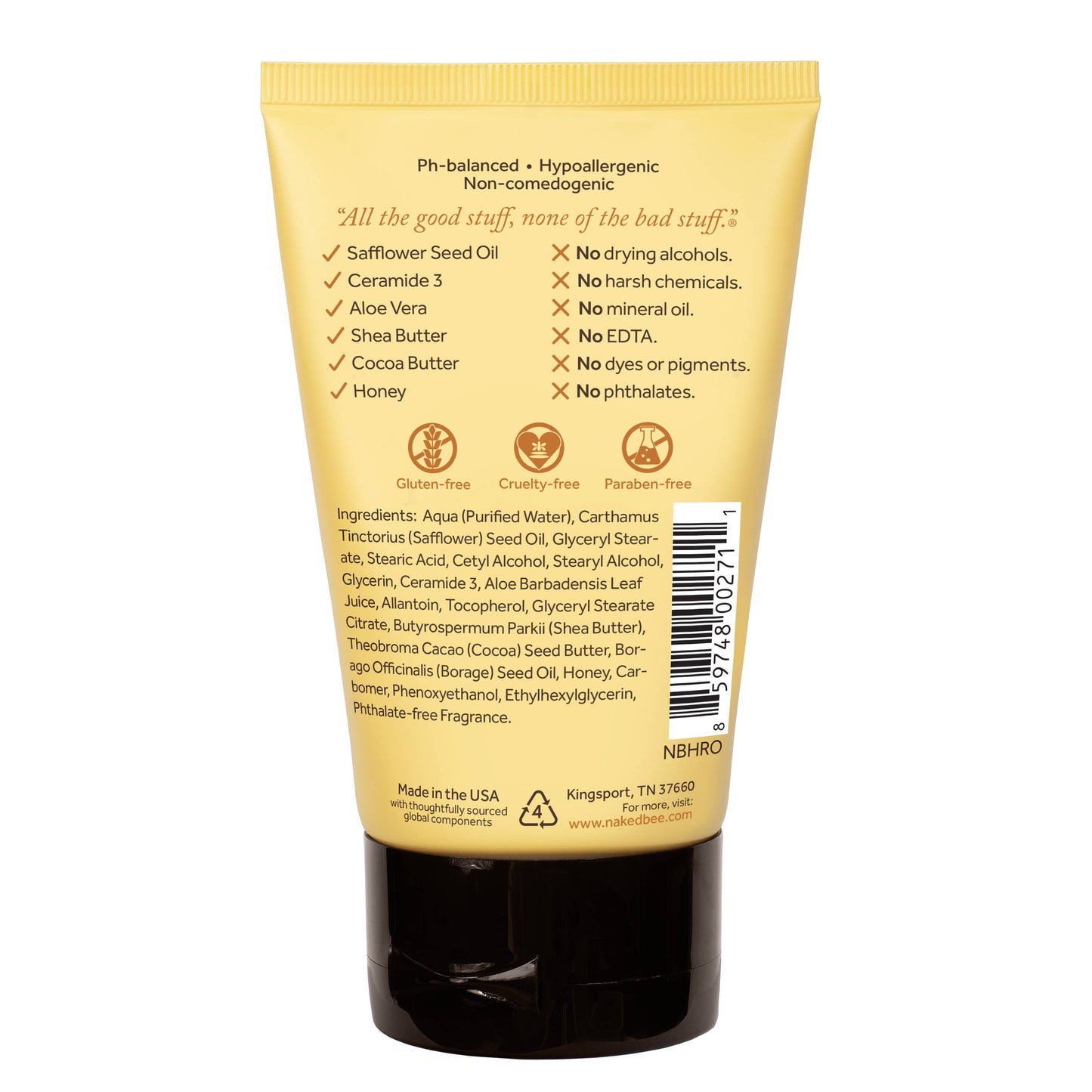 The Naked Bee | Serious Hand Repair Cream 3.25 oz | Orange Blossom Honey